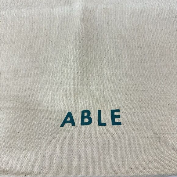 ABLE Nashville Canvas Tote Bag Shopping Natural Cream Colorful Logo TN - Picture 2 of 9